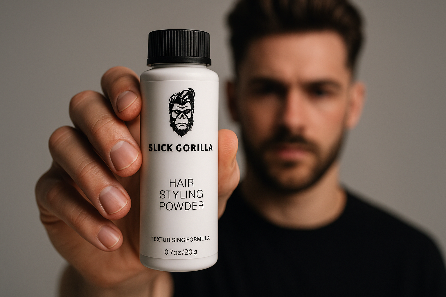 slick gorilla product page image hair styling powder